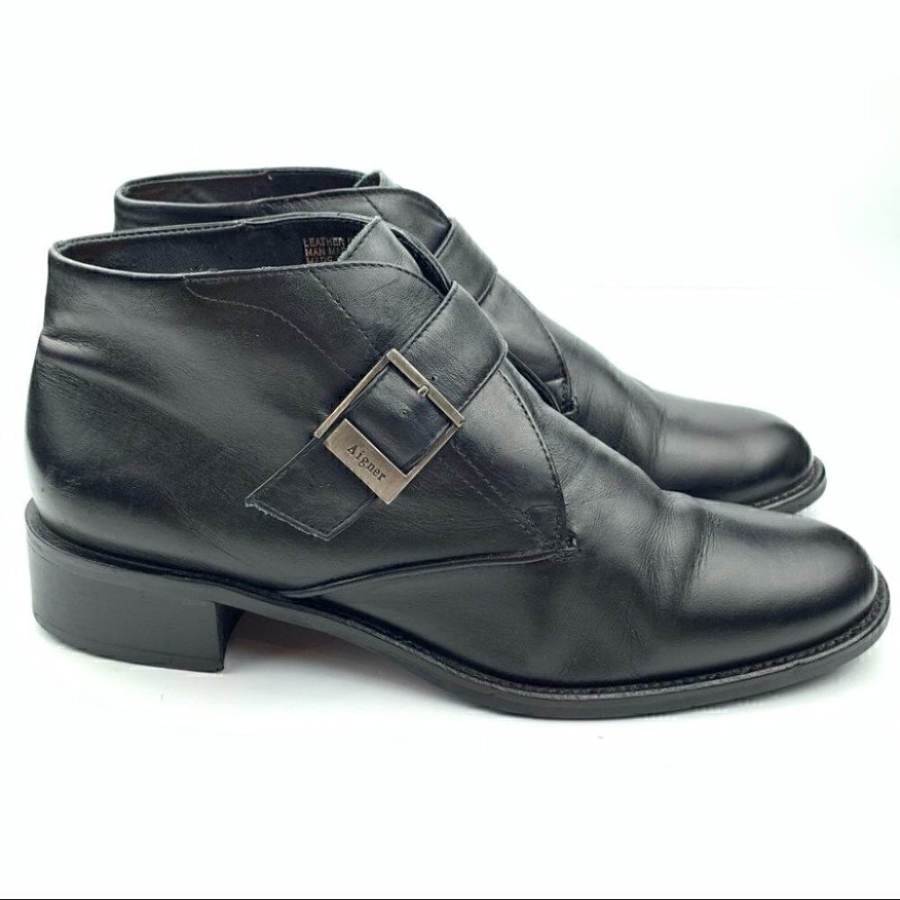 Etienne Aigner ankle boot 7.5 showtime leather 80s